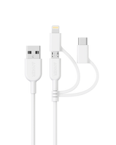 Anker 321 USB-A to Lightning Cable (3 ft 3-in-1)