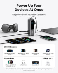 Anker Laptop Power Bank (25K, 165W, Built-In and Retractable Cables) and Anker Nano Travel Adapter (5-in-1, 20W, 1-Pack)