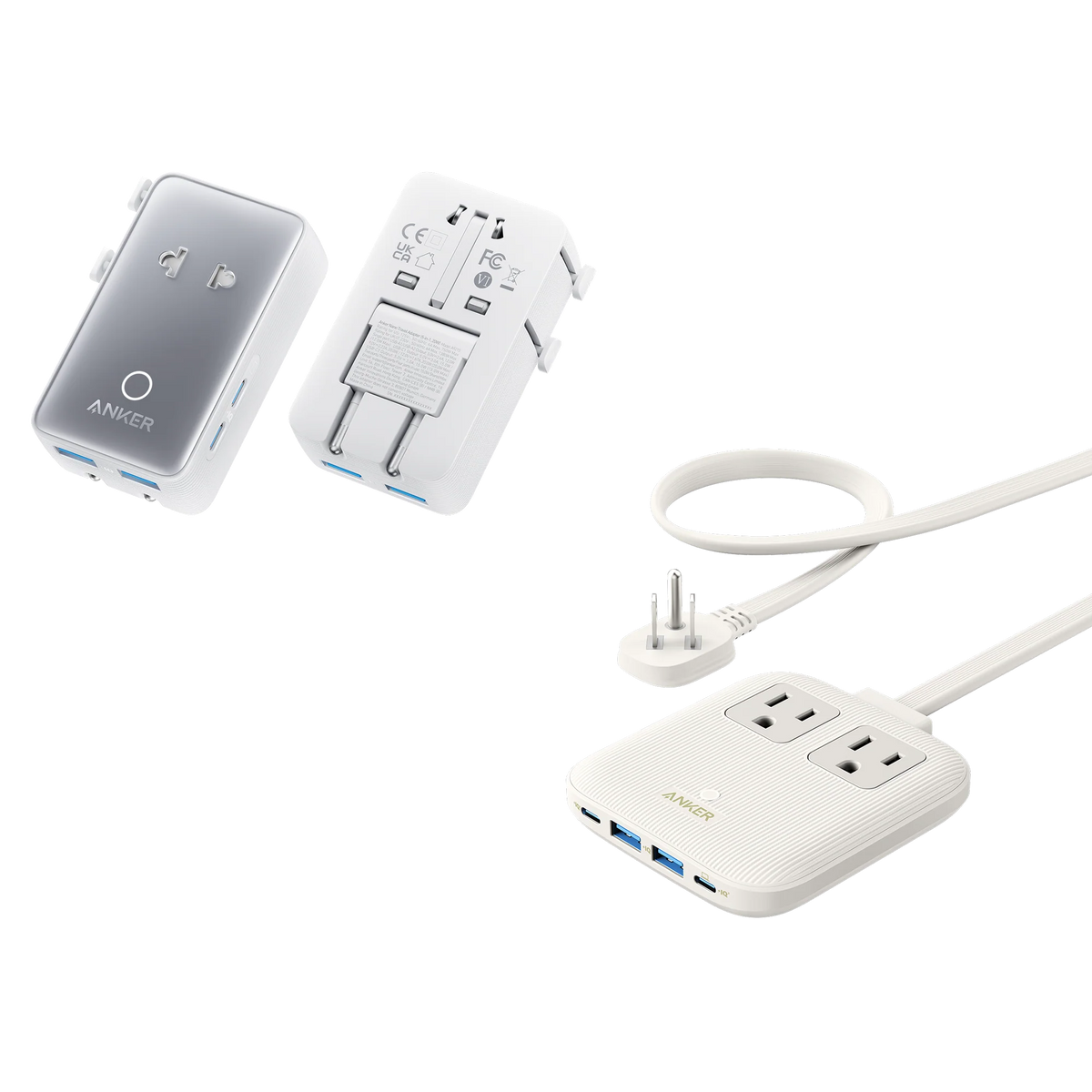 Anker Nano Charging Station (6-in-1, 67W) and Anker Nano Travel Adapter (5-in-1, 20W, 1-Pack)