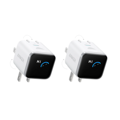 Anker Nano Charger (45W, Smart Display, 180° Foldable, 2-Pack)
